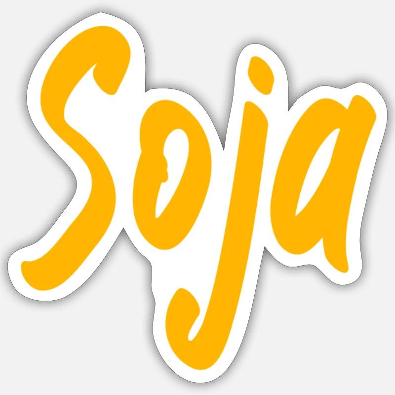 Soja Geschenk Geschenkidee Veggie Vegetarier Sticker Größe S (10 x 10 cm)