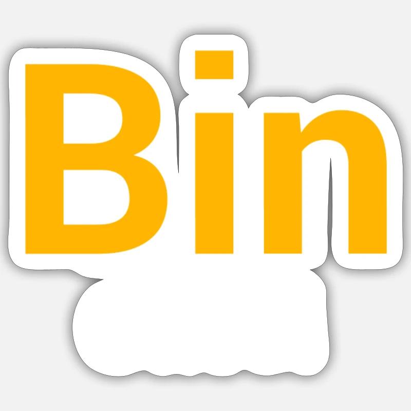 Bin Gassi - Sticker Größe S (10 x 10 cm) - Mattweiß
