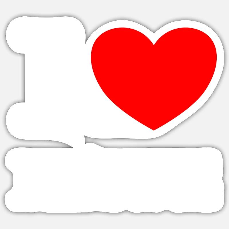 I love hate - Sticker size S (10 x 10 cm) - white matte