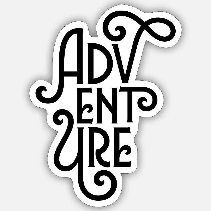 Adventure - Sticker size S (10 x 10 cm) - white matte