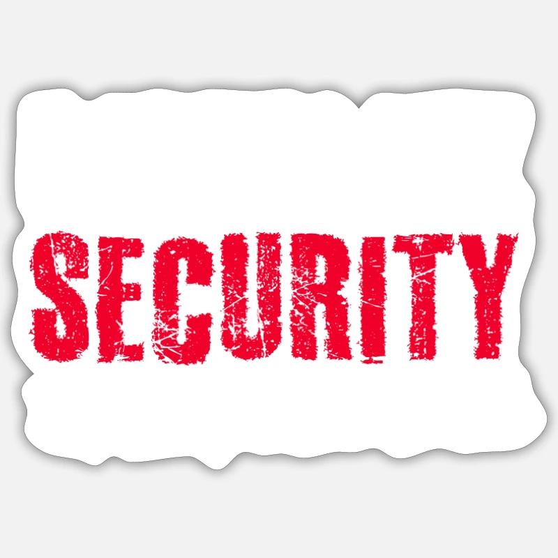 Parking Security - Sticker taille S (10 x 10 cm) - blanc mat
