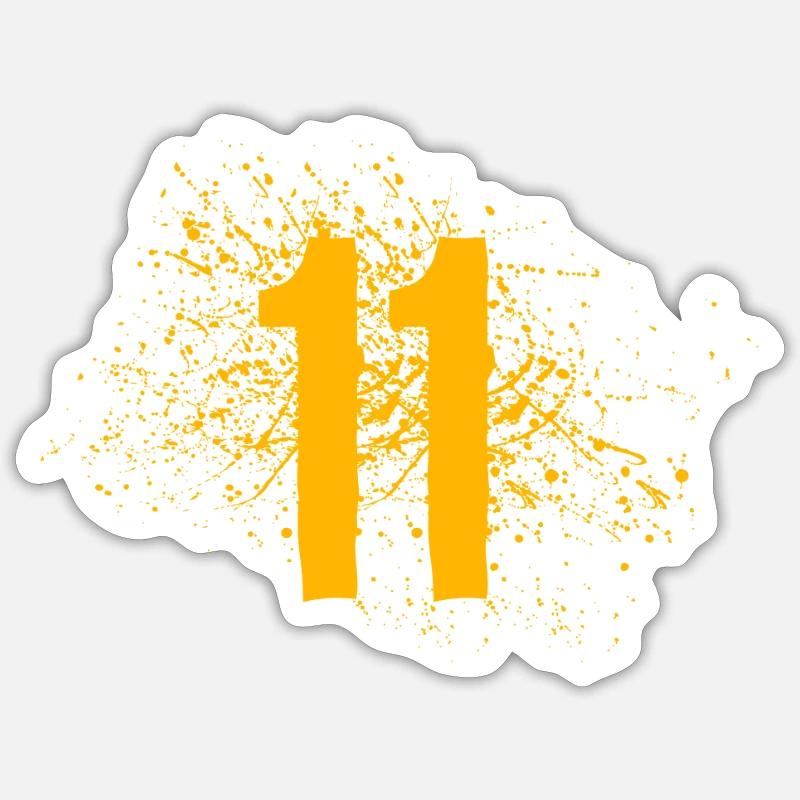 11 Elf - Sticker taille S (10 x 10 cm) - blanc mat