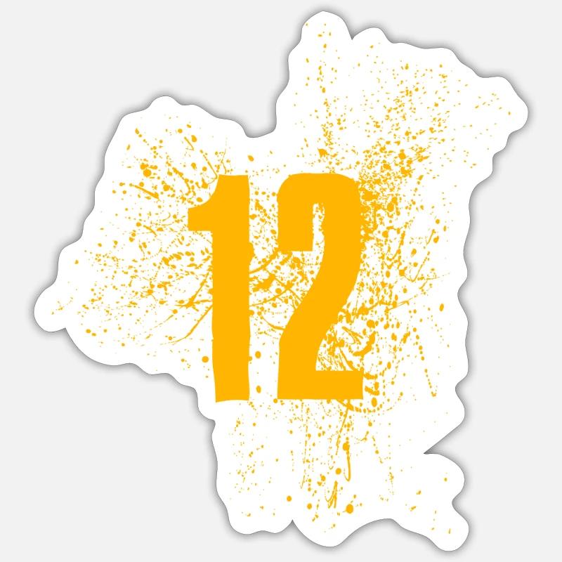 12 Douze ans - Sticker taille S (10 x 10 cm) - blanc mat