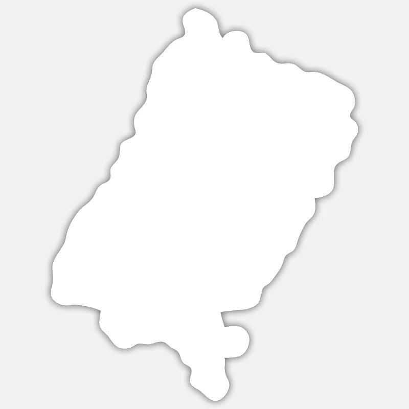 3 - Sticker Größe S (10 x 10 cm) - Mattweiß