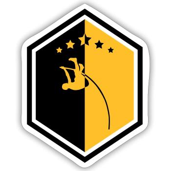 Pole Vault - Stabhochsprung - Saut à la Perche - Sticker size S (10 x 10 cm) - white matte - Front