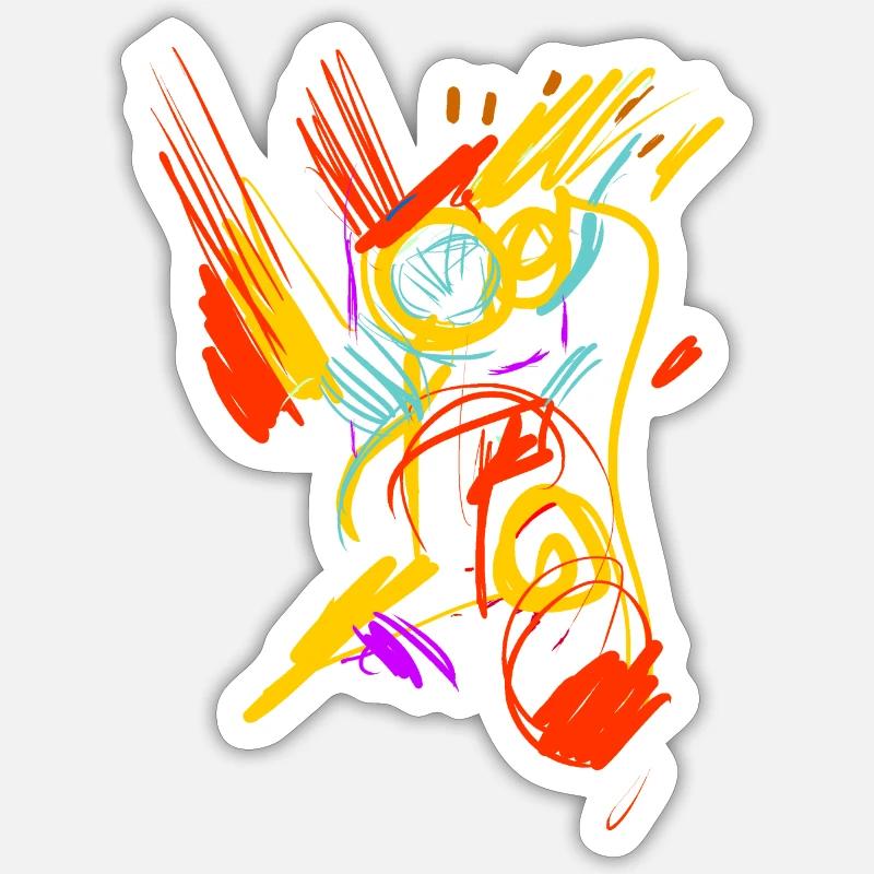 Kunst - Sticker Größe S (10 x 10 cm) - Mattweiß