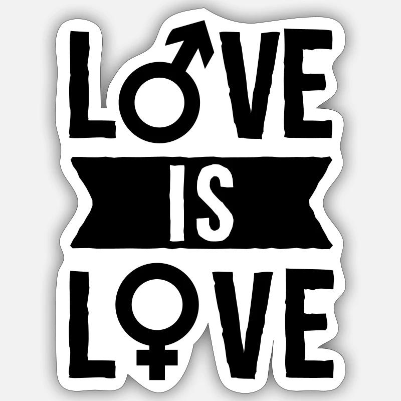Love - Sticker taille S (10 x 10 cm) - blanc mat