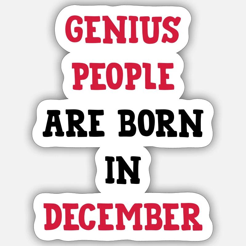 Geburtstag / Dezember / Partei / Geschenk Sticker Größe S (10 x 10 cm)