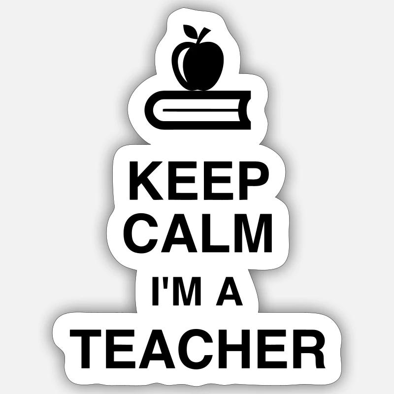 School Teacher Schule Lehrerin Ecole Prof Lehrer Sticker size S (10 x 10 cm)