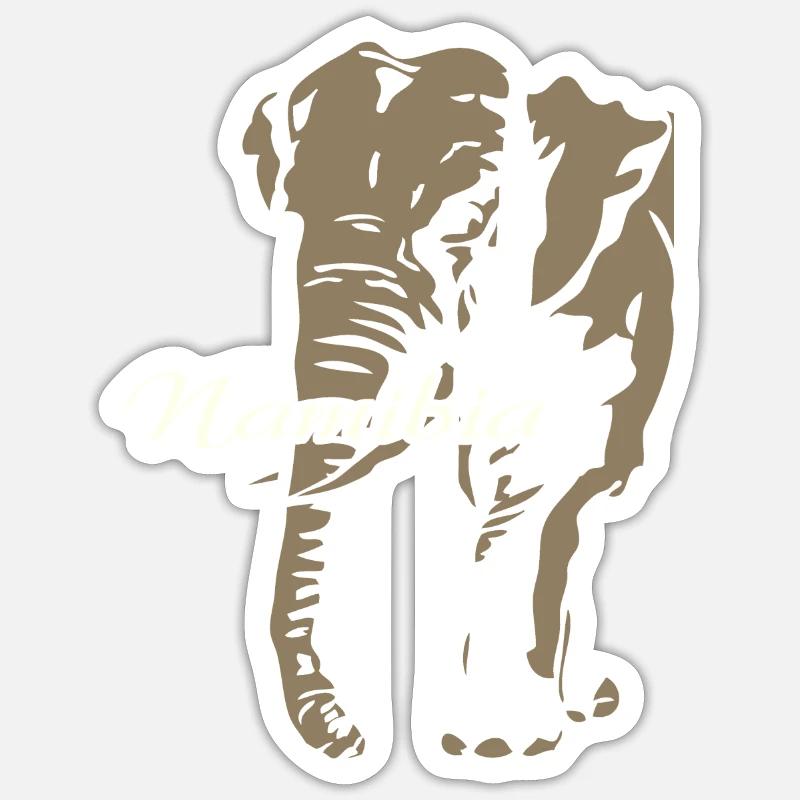 Namibia - Elephant - Elefant Sticker Größe S (10 x 10 cm)