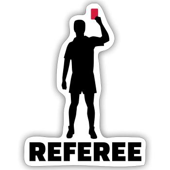 Referee - Sticker size S (10 x 10 cm) - white matte - Front