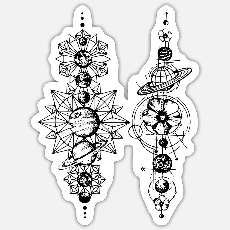 geometry - Sticker size S (10 x 10 cm) - white matte