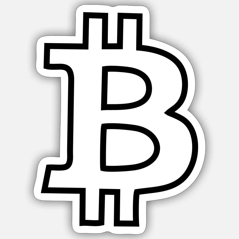 Bitcoin - Sticker Größe S (10 x 10 cm) - Mattweiß