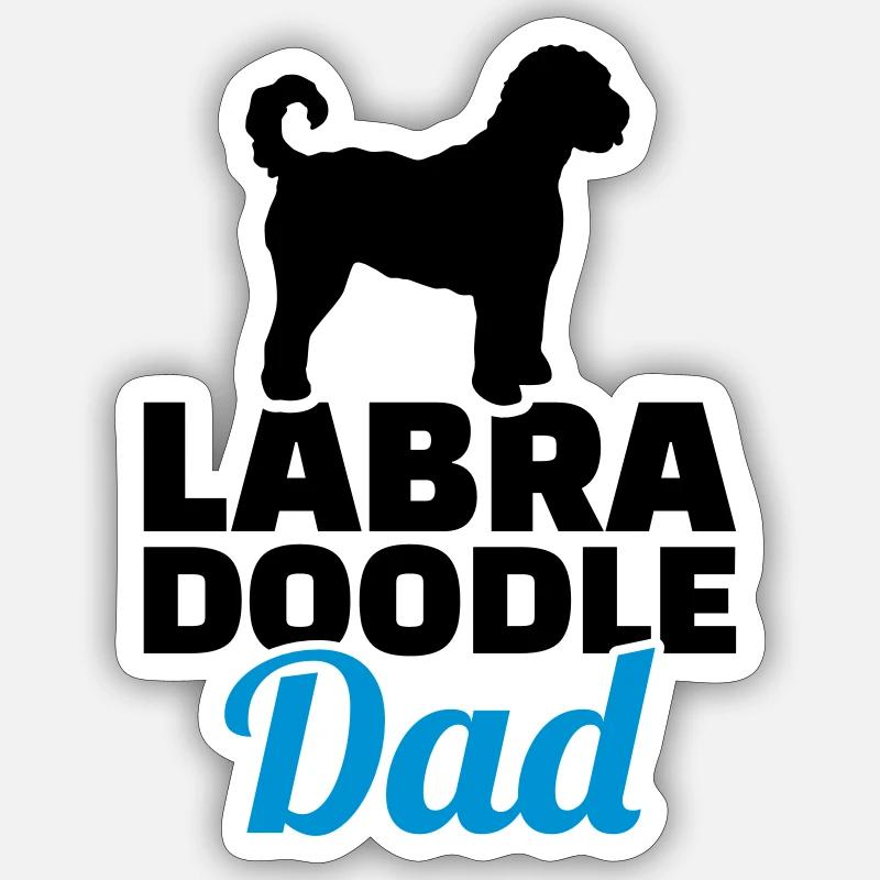 Labradoodle - Sticker size S (10 x 10 cm) - white matte
