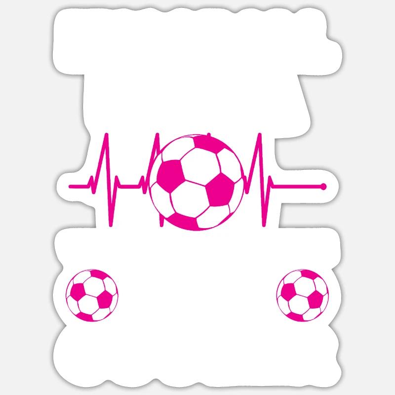 Fußball Mama viel cooler Spruch Geschenkidee - Sticker Größe S (10 x 10 cm) - Mattweiß