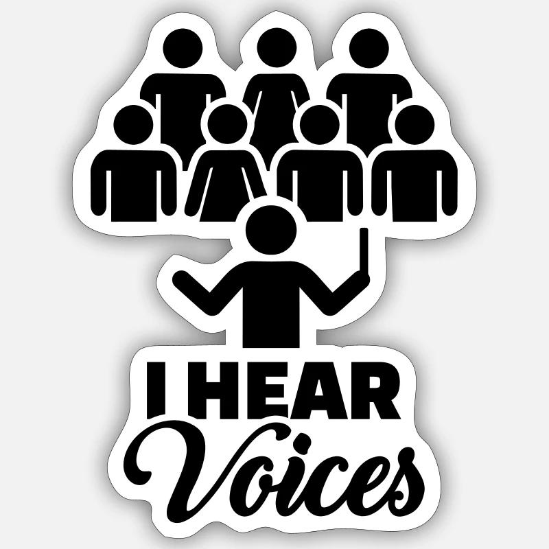 chorale - Sticker taille S (10 x 10 cm) - blanc mat