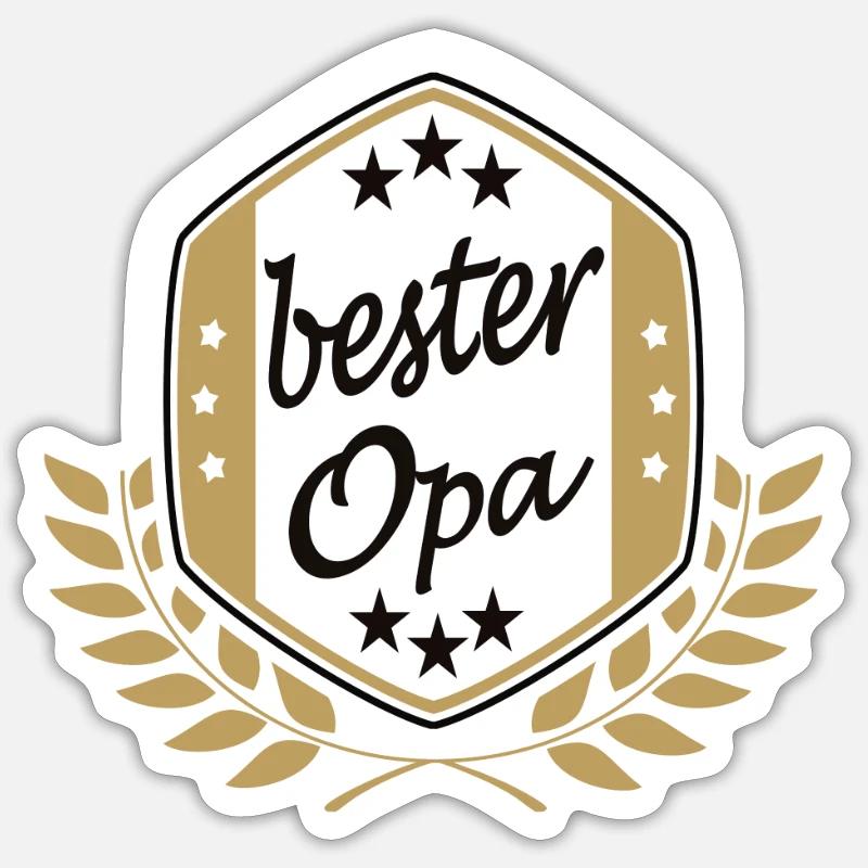 Bester Opa Sticker Größe S (10 x 10 cm)