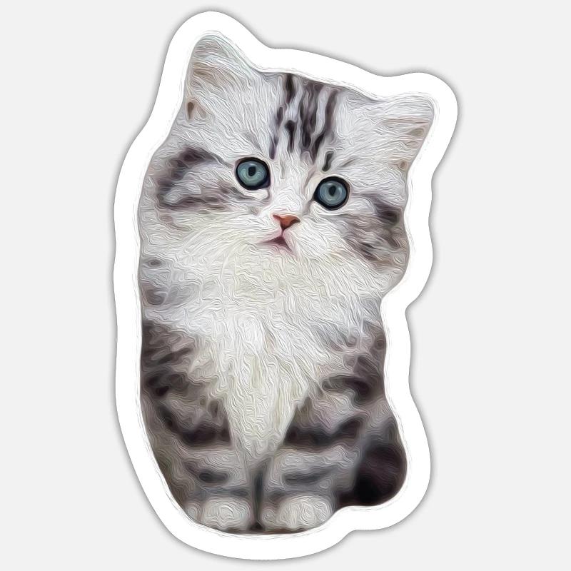 Chat de patte de velours mignon kitty kitty Sticker taille S (10 x 10 cm)