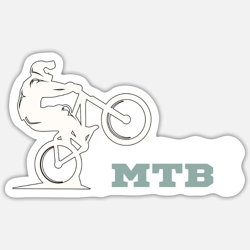 MTB - Sticker size S (10 x 10 cm) - white matte