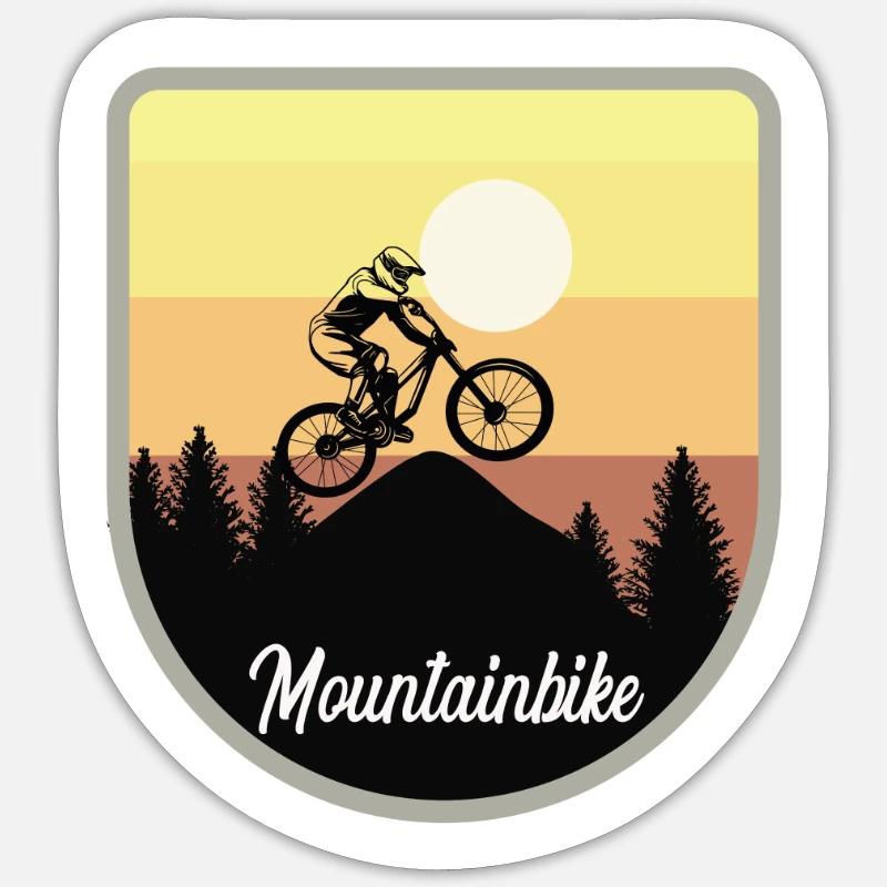 VTT - Sticker taille S (10 x 10 cm) - blanc mat