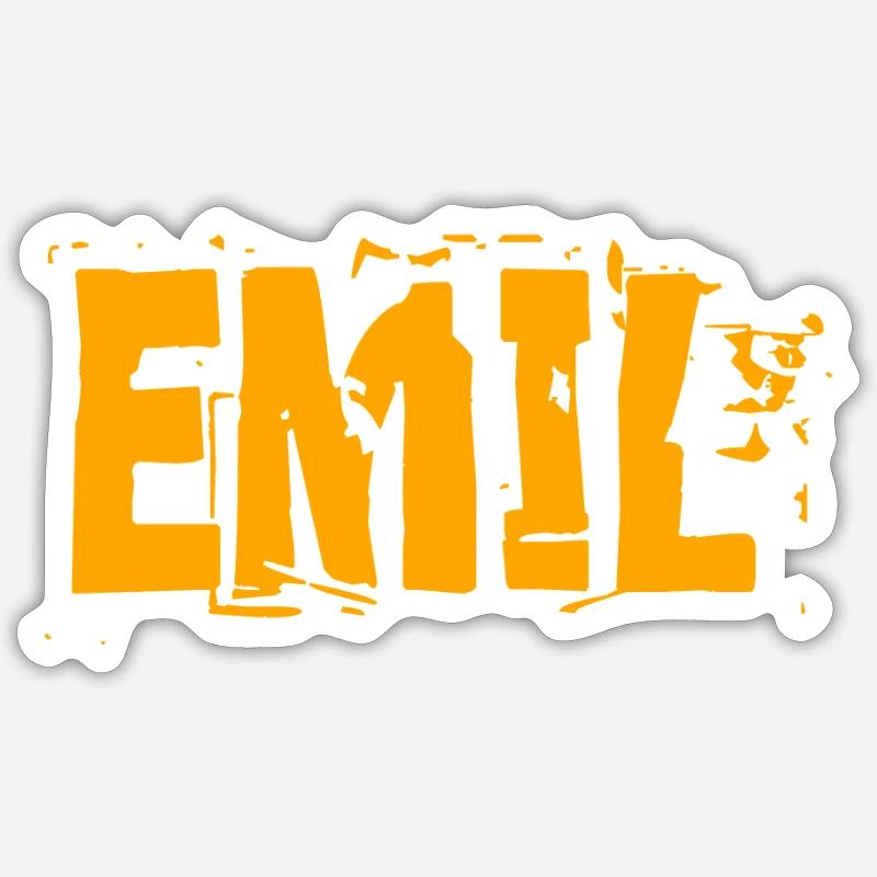 Emil - Sticker size S (10 x 10 cm) - white matte
