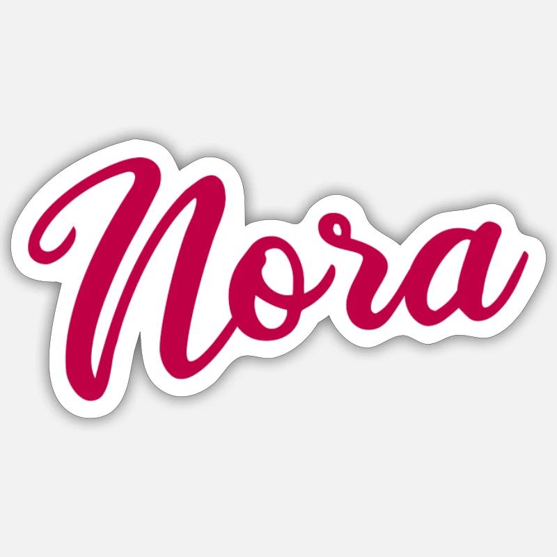 Nora Geschenk IDee Geburtstag - Sticker Größe S (10 x 10 cm) - Mattweiß