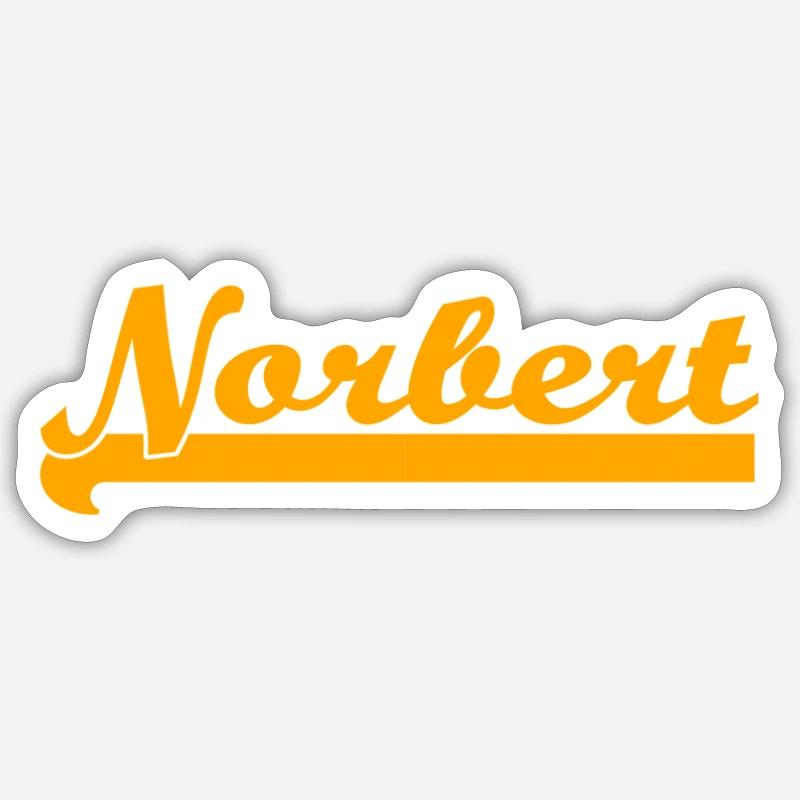 Norbert - Sticker size S (10 x 10 cm) - white matte