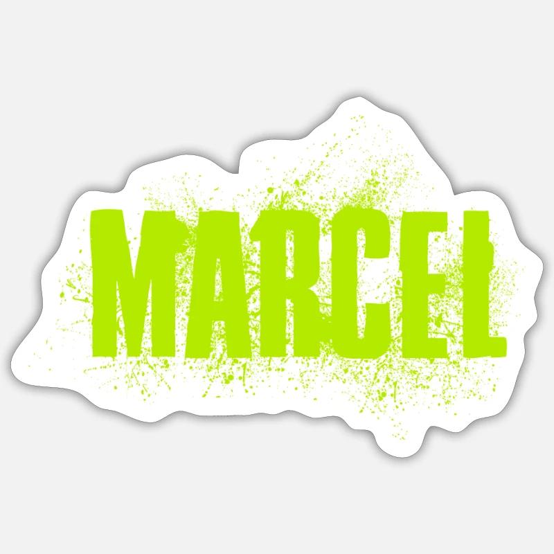Marcel - Sticker Größe S (10 x 10 cm) - Mattweiß
