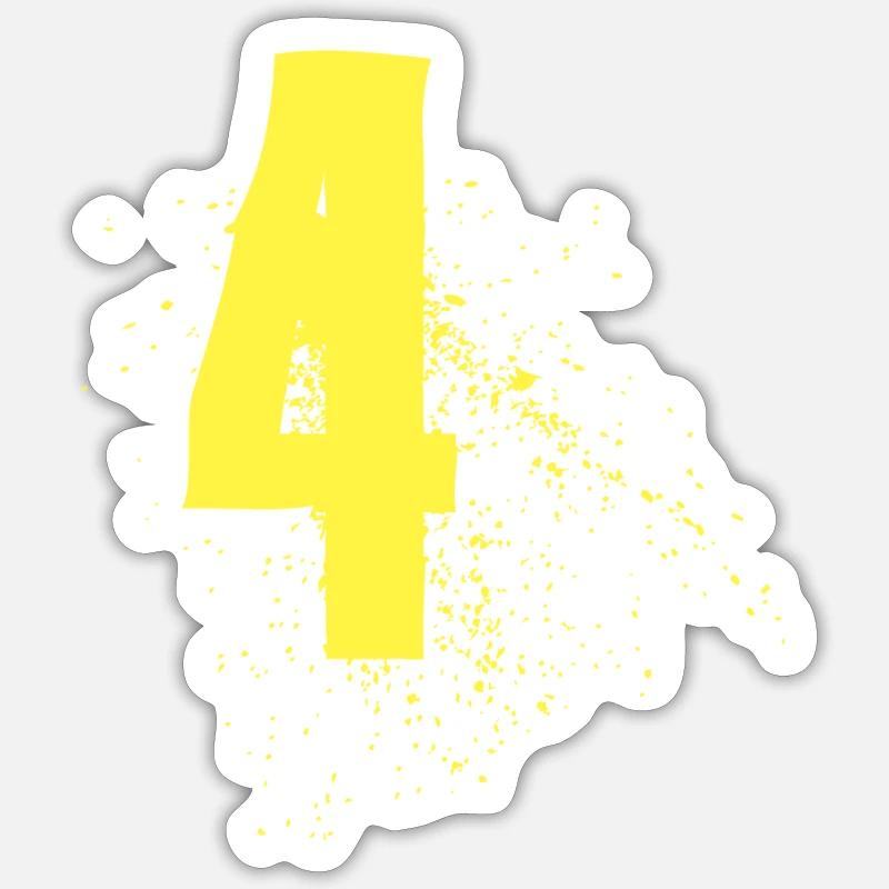 4 Geburtstag Jahre Junge Mädchen Geschenkidee Sticker Größe S (10 x 10 cm)