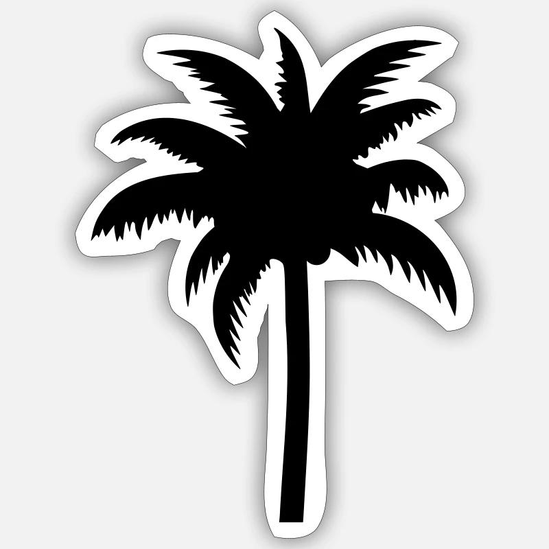 Palm tree - Sticker size S (10 x 10 cm) - white matte