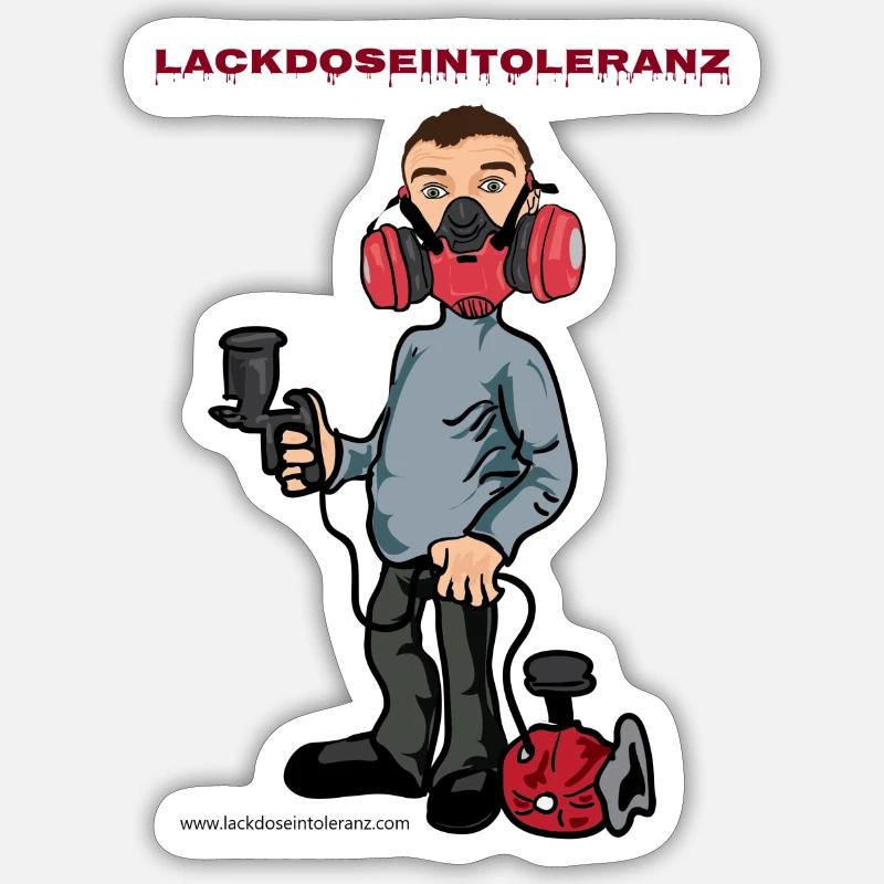 Paint can intolerance painter Sticker size S (10 x 10 cm)