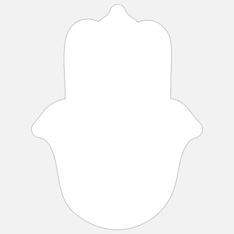 Khamsa - Sticker Größe S (10 x 10 cm) - Mattweiß