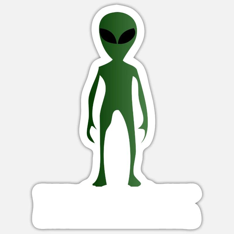 Aliens universe space aliens - Sticker size S (10 x 10 cm) - white matte