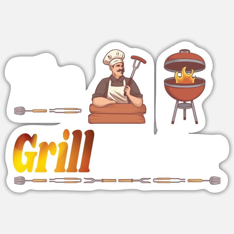 Le Grillmaster Sticker taille S (10 x 10 cm)