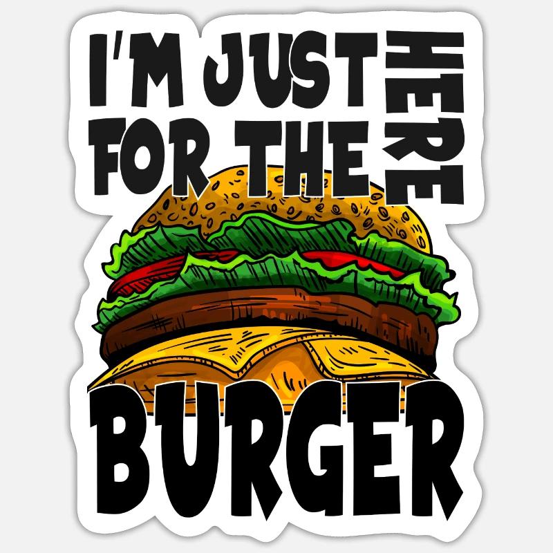 Burger Sticker size S (10 x 10 cm)