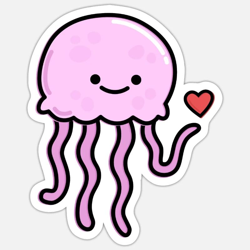 Cute Jellyfish Sticker size S (10 x 10 cm)