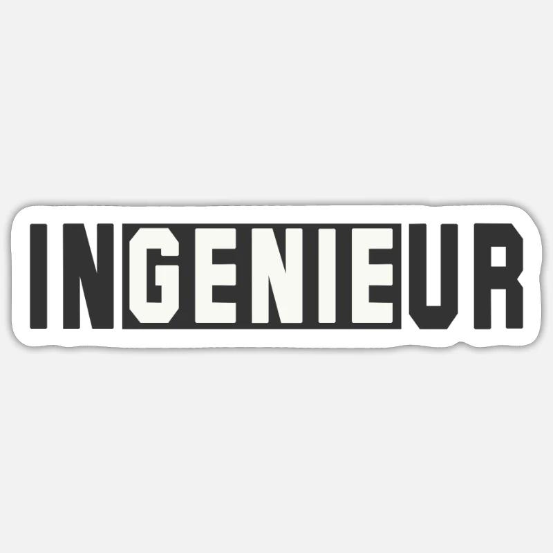 Engineer genius Sticker size S (10 x 10 cm)