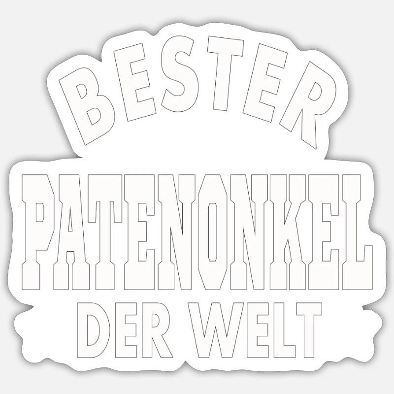 Bester Patenonkel der Welt - Sticker Größe S (10 x 10 cm) - Mattweiß