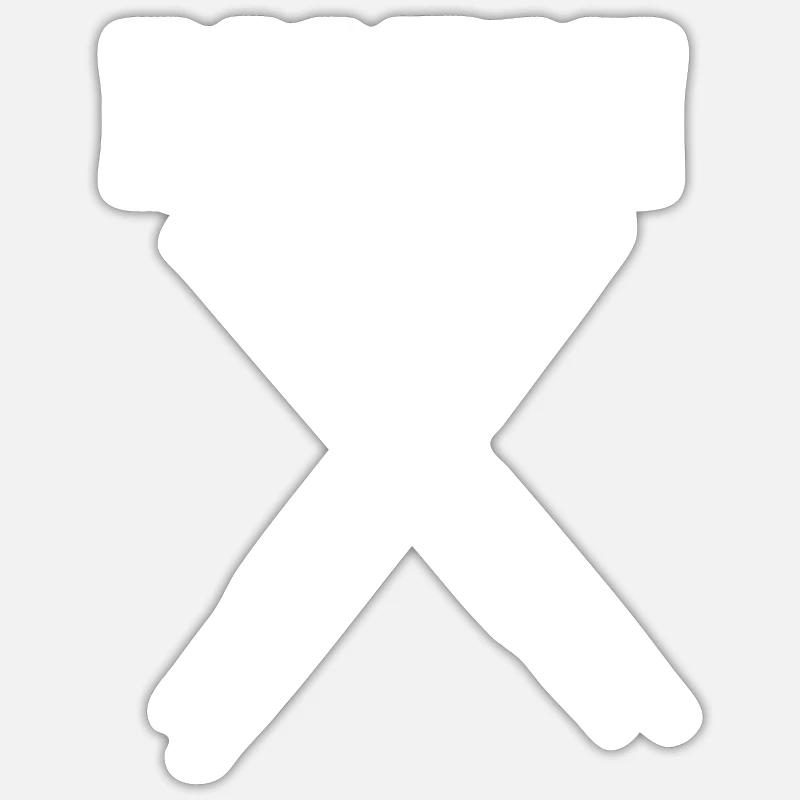 balkan x blanc - Sticker taille S (10 x 10 cm) - blanc mat