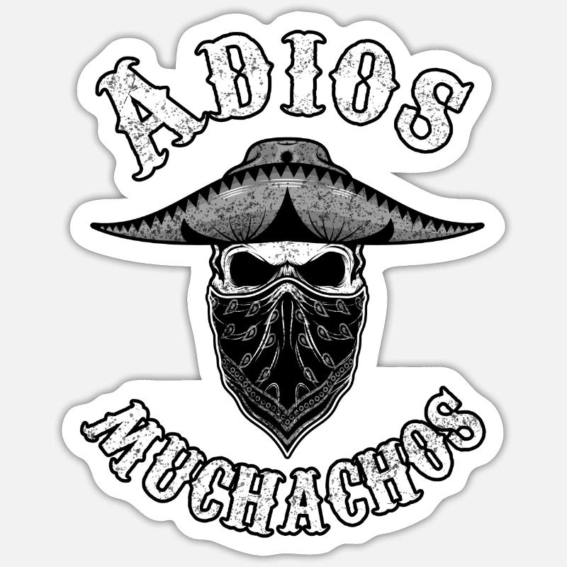 adios Muchachos - Sticker Größe S (10 x 10 cm) - Mattweiß