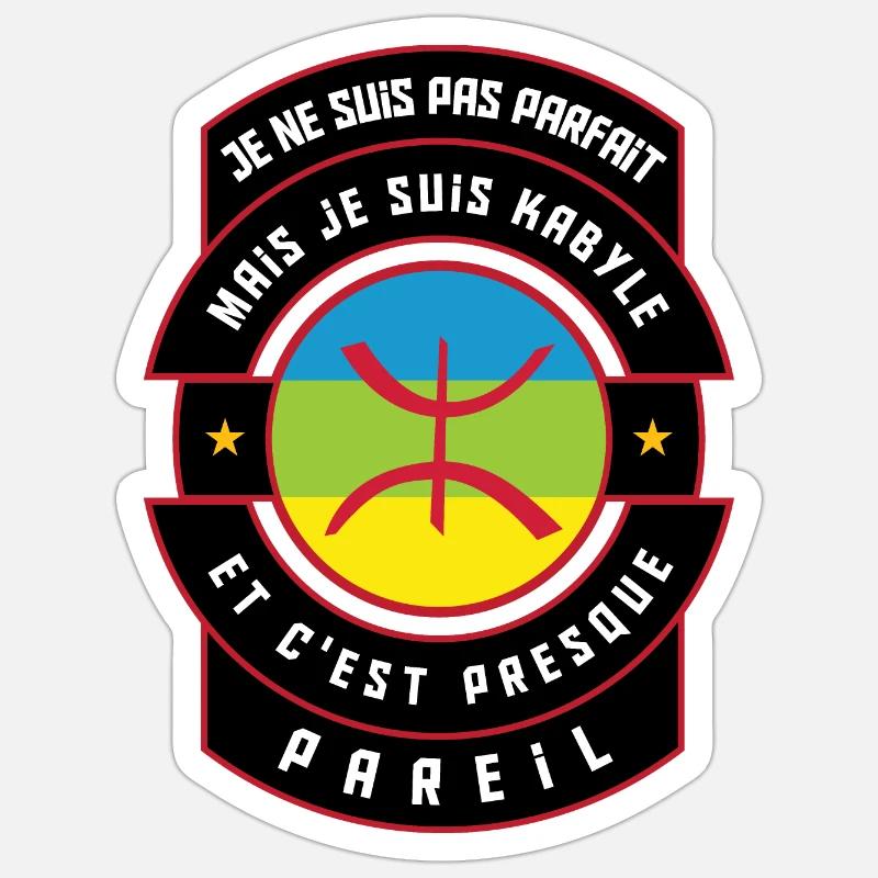 Ich bin Kabyle (männlich) Sticker Größe S (10 x 10 cm)