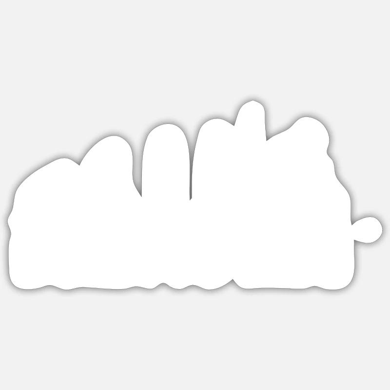 Né pour rouler - Sticker taille S (10 x 10 cm) - blanc mat