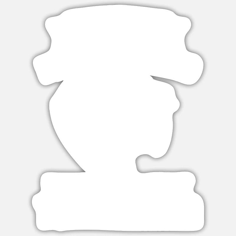 Thon - Sticker taille S (10 x 10 cm) - blanc mat