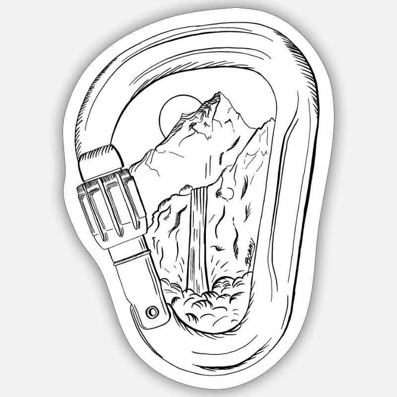 Klettern Klettern - Sticker Größe S (10 x 10 cm) - Mattweiß