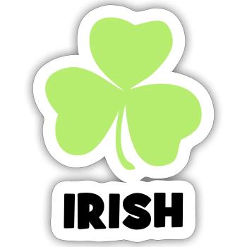 Irlande - Irlandais - Sticker taille S (10 x 10 cm) - blanc mat - Devant