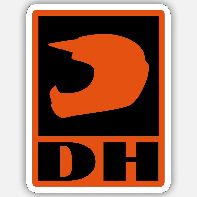 Downhill - Sticker size S (10 x 10 cm) - white matte