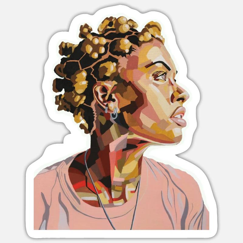 She Just Glows Sticker size S (10 x 10 cm)