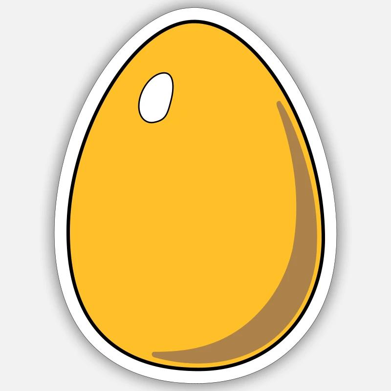 Egg - Sticker size S (10 x 10 cm) - white matte