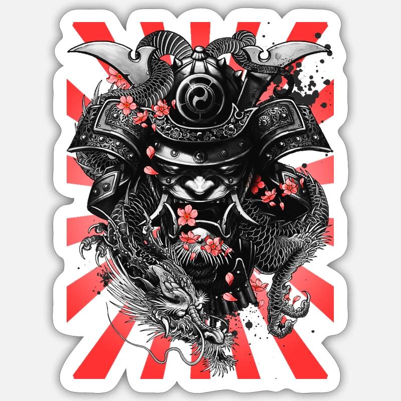 Samurai warrior Sticker size S (10 x 10 cm)