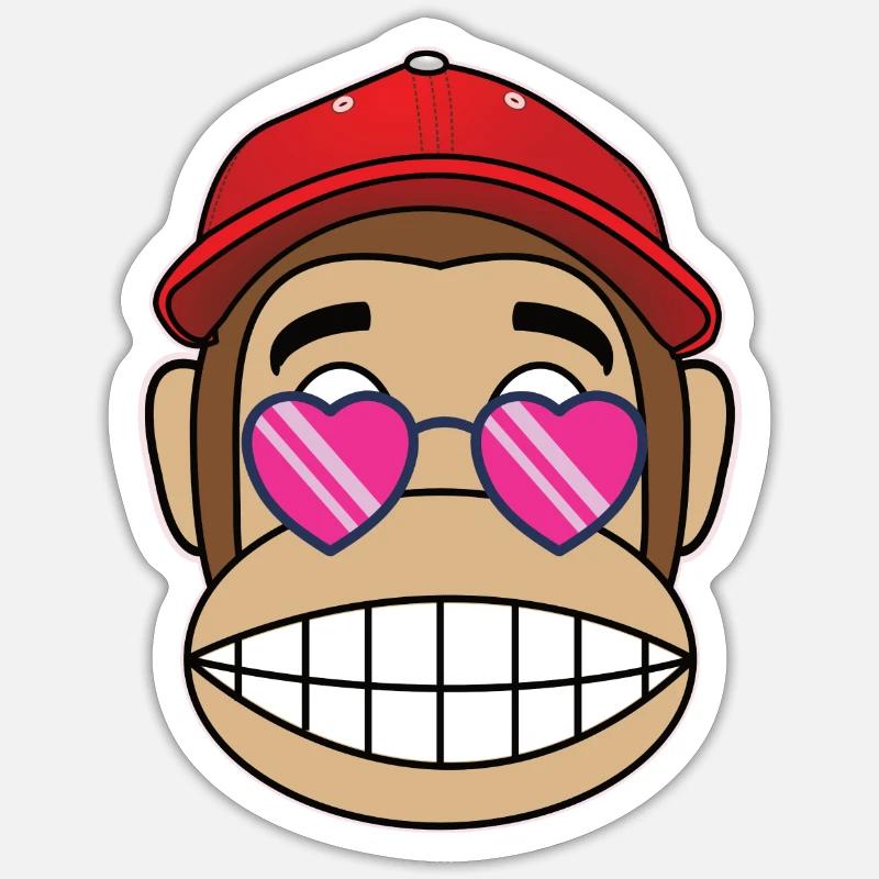 singe Sticker taille S (10 x 10 cm)